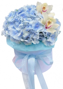 Surprising combination: Hydrangea & Orchids