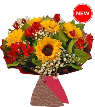 Seasonal flowers Bouquet "Summer Sunset"