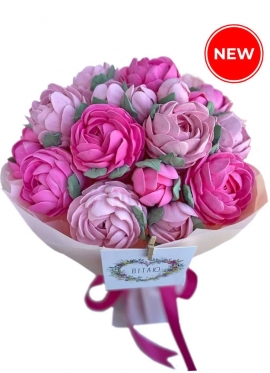 Невероятные пионы из зефира - 5 вариантов