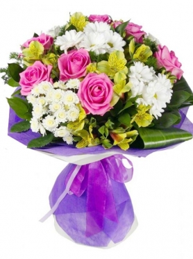 Harmony Roses & Chrysanthemums bouquet