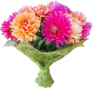 Королевские Георгины, 6 размеров букета