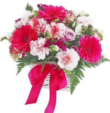 Pink Harmony Flower Basket - 3 sizes
