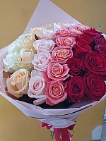 Rainbow Roses bouquet image 1