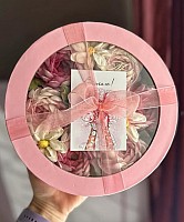 Бокс змішаних квітів із зефіру, 3 розміри image 0